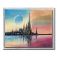 Cadre flottant blanc