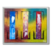 cadre flottant blanc